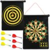 Trademark Games Magnetic Roll-up Dart Board and Bullseye Game w/ Darts Black/Yellow 18 81ITsW5nhpL