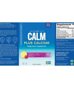 Natural Vitality Calm, Magnesium Citrate & Calcium Supplement, Drink Mix Powder Supports a Healthy Response to Stress, Gluten Free, Vegan, & Non-GMO, Raspberry Lemon, 16 Oz 16 Ounce (Pack of 1) 42 81IUROfnC4L 1