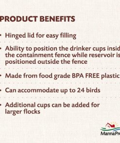 Harris Farms 1000310 Cup-A-Water, 4 Gallon Poultry Drinker, RED 12 81IV4BRhB8L