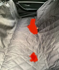 BarksBar Pet Car Seat Cover with Seat Anchors for Cars, Trucks and SUV's, Water Proof and Non-Slip Backing Regular, Black Standard 57 81IV7IU2Q6L
