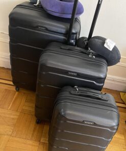 Samsonite Omni PC Hardside Expandable Luggage with Spinner Wheels, 3-Piece Set (20/24/28), Black 3-Piece Set (20/24/28) 40 81IXHXxXbYL