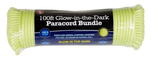 SE Survivor Series 7-Strand 550 Glow-in-the-Dark Paracord, 100' - PC105GGD55 Glow-in-the-dark Green