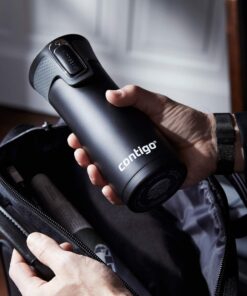 Contigo West Loop Stainless Steel Vacuum-Insulated Travel Mug with Spill-Proof Lid, Keeps Drinks Hot up to 5 Hours and Cold up to 12 Hours, 16oz Black 35 81IZOTbm3IL