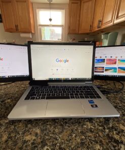 WESTHOD 12" Laptop Monitor Extender, Portable Monitor for Laptop HDMI USB C Screens Extender FHD 1080P, Plug-Play Tri-Screen for 13”-16” Laptops 105 81Ib6kwdtRL