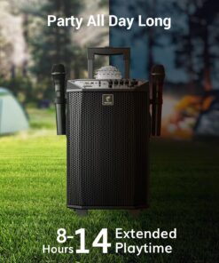 Wireless Karaoke Machine for Adults, TONOR PA System Portable Bluetooth Singing Speaker with Dual Wireless Microphones Microfono, Disco Ball for Home Karaoke, Party, Class and Church K20 Black 40 81Icp7d4fBL