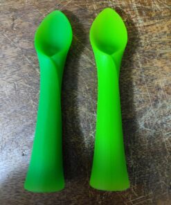 Olababy 100% Silicone Soft-Tip Training Spoon for Baby Led Weaning 2pack Training Spoon Set Lime / Kale 34 81IctA0sK7L