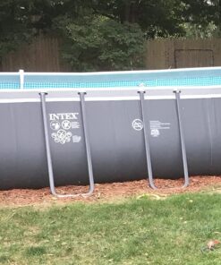 Intex 18ft X 9ft X 52in Ultra Frame Rectangular Pool Set with Sand Filter Pump, Ladder, Ground Cloth & Pool Cover 18 ft x 9 ft x 52 in 56 81Id008uL 1