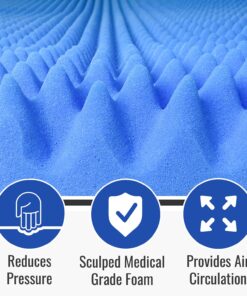 DMI Foam Mattress Topper, Egg Crate Foam Pad, Mattress Pad and Bed Topper for Support, Air Circulation, Pressure Relief and Weight Distribution, Hospital Size Mattress, 33 x 72 x 2,Blue 2 Inch 12 81IdStBueaL