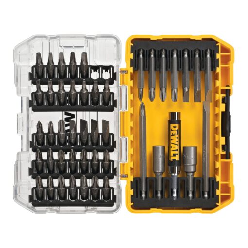 DEWALT Screwdriver Bit Set with Tough Case, 45-Piece (DW2166),Grey/Silver Screwdriving Set With Tough Case 45-Piece Screwdriving Set