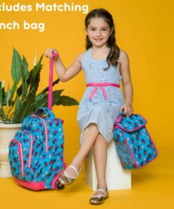 J World New York Kids' Lollipop Rolling Backpack & Lunch Bag Set, Blue Raspberry, One Size 19 81IfEQww7GL