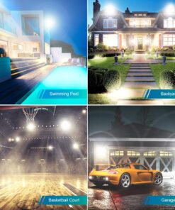 USTELLAR 2 Pack 80W LED Flood Light IP66 Waterproof Outdoor Super Bright Security Lights 800W Equiv, 5000K Daylight White Outside Floodlight Landscape Wall Lights 80.0 Watts 35 81IfakCl4AL