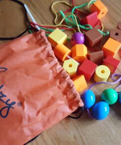 Skoolzy Primary Lacing Beads with String & Pipe Cleaners 46 pc Lacing Beads (41 pc) 55 81IfkAhkvLL