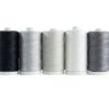 Connecting Threads 100% Cotton Thread Sets - 1200 Yard Spools (Set of 5 - Salt & Pepper)