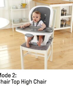 Ingenuity SmartClean Trio Elite 3-in-1 Convertible Baby High Chair, Toddler Chair, and Dining Booster Seat, For Ages 6 Months and Up, Unisex - Slate Trio Elite Slate 29 81IiU9qwYeL