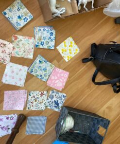 flic-flac 200pcs 4 x 4 inches (10cmx10cm) Cotton Craft Fabric Bundle Squares Patchwork Lint DIY Sewing Scrapbooking Quilting Dot Pattern Artcraft 200pcs 10cm*10cm 41 81IjZjxn0L