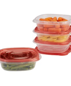 Alternative view of Rubbermaid TakeAlongs Sandwich Food Storage Containers, 2.9 Cup, Tint Chili, 4 Count 2.9 Cup (4 Pack) RedClear