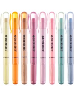 DIVERSEBEE Bible Highlighters and Pens No Bleed, 8 Pack Assorted Colors Gel Highlighters Set for Bible, Cute Bible Study Journaling School Supplies, Bible Accessories (Vintage) Vintage