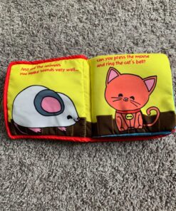 ToBe ReadyForLife Stimulating Baby Books 0-6 Months and 6-12 Months Infants | Crinkle Books for Babies Makes Great Toys Gift for 1 Year Old | Soft Cloth Animals Baby Books for Baby Gift Blue 35 81ImvspdEML