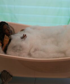 Sophia's Classic White Clawfoot Bathtub with Handheld Shower Head and Faucet Furniture Set for 18" Dolls, White/Silver 33 81In2dzFE2L