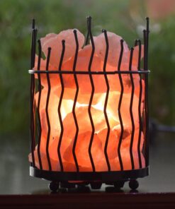 Himalayan Glow 1332 Piller Salt Basket Lamp, Single Pack, Amber Glow Pillar Design Basket Lamp - single pack 31 81InWgqaB8L