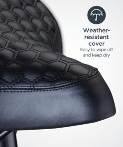 Schwinn Comfort Bike Seat, Bicycle Seat Replacement for Men and Women, Universal Fit Saddles with Standard Seat Posts Cruiser/Quilted Black 27 81IoxkikPML