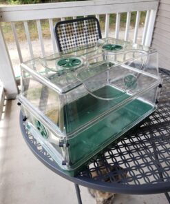 EarlyGrow 93763 Medium Seed and Herb Domed Propagator with Vented Side Height Extension, Extender, Green Medium with Side Extender 51 81IqPlrvxvL