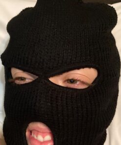 SATINIOR 3 Holes Full Face Cover Outdoor Balaclava Knitted Neck Gaiter Ski Mask for Sports Cycling Medium Pure Black 26 81Ir6S9wu9L