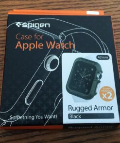Spigen Rugged Armor Designed for Apple Watch Case for 42mm Series 3/Series 2/1/Original (2015) - Black 52 81IrQup0S8L