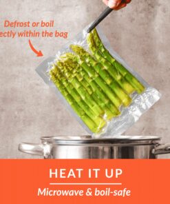 Nutri-Lock Vacuum Sealer Bags, Set of 2 8"x50' BPA-Free Rolls, Vac Seal for Sous Vide & Meal Prep, Commercial Grade Food Vac Bags 8"x50'(2-Roll) 26 81IrWuQzEQL 3