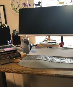 Quartet Glass Dry Erase White Board, Desktop Computer Pad for Notetaking, 18" x 6" Whiteboard, Clean Erase Surface with Storage, 1 Dry Erase Marker, White Surface (GDP186) 47 81Isu5aStbL