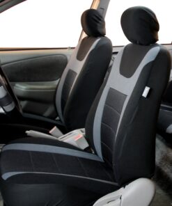 FH Group Car Seat Covers Front Set Cloth - Seat Covers for Low Back Car Seats with Removable Headrest, Universal Fit, Automotive Seat Cover, Airbag Compatible Car Seat Cover for SUV, Sedan, Van Gray 24 81Itcvd6JuL
