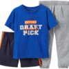 Carter's Baby Boys' 3 Piece Graphic PJ Set (Baby) - Draft Pick 12 Months 33 81IuQQVABHL