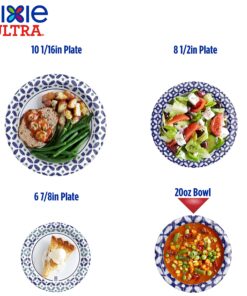 DIXIE ULTRA Paper Bowls, 20 Ounces, 56 Count, Indigo/White 10 81IuwSsg1S