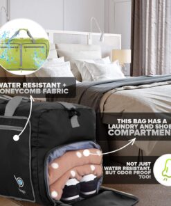 Bago Large Duffel Bags for Traveling - 40L 60L 80L 100L 120L 140L Spacious Duffle Bag for Travel with Shoe Compartment for Men Women | Durable, Foldable & Lightweight | Explore the World in Style Black 28 81Iv0BnFikL