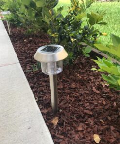 Signature Garden Premium Stainless Solar Garden Lights - Super-Bright 15 Lumens - Perfect Neutral Design; Makes Garden Pathways & Beds Look Great - Easy NO-Wire Installation; Water-Resistant Stainless Steel Silver 6-pack 35 81Iv6W XCwL 2