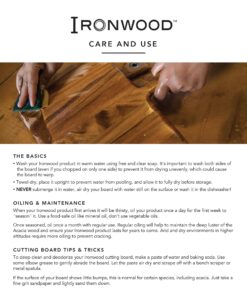 Ironwood Gourmet Large End Grain Prep Station Acacia Wood Cutting Board, 14 x 20-Inch, Brown 14" x 20" 33 81IvGxOJsHL