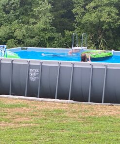 INTEX 26367EH Ultra XTR Deluxe Rectangular Above Ground Swimming Pool Set: 24ft x 12ft x 52in – Includes 2100 GPH Sand Filter Pump – Saltwater System – SuperTough Puncture & Rust Resistant 24FT x 12FT x X 52IN with Sand Filter Pump & Saltwater System 61 81IveylZExL 3