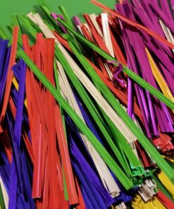 200 Pack 2" x 10" Clear Long Candy Cello Cellophane Treat Bags - 1.4mil thickness OPP Plastic Bags with 6 Mix Colors Twist Ties Perfect for Birthday Favor Candles Pretzel Icy Candy Popsicle 2'' x 10'' 27 81IvjhJ5zbL