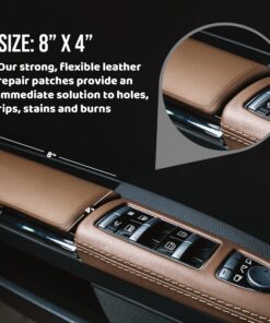 Alternative view of MastaPlasta Self-Adhesive Premium Leather Repair Patch - Black 8in x 4in (20 x 10 cm). Instant Upholstery Quality Patch for Sofas, Car Interiors, Bags, Jackets, Vinyl & More A Black Leather