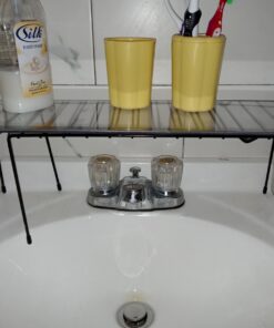 Honey-Can-Do KCH-04370 Adjustable Coated Steel Wire Shelf, 5.9 by 14.8-26 by 6-Inch,Black 9 81Iw4kELQfL