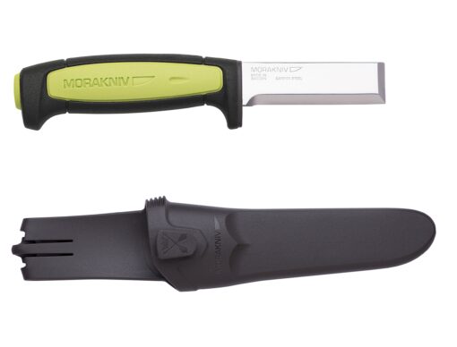 Morakniv Craftline Carbon Steel Wood Chisel Knife With Sheath for Wood Carving, 3 Inch 3.0"