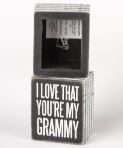 Primitives by Kathy 27215 Pinstripe Trimmed Box Sign, 2.5 x 3-Inches, Grammy 10 81Ix94k okL