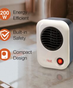 Alternative view of Lasko MyHeat Personal Mini Space Heater for Home with Single Speed, 6 Inches, White, 200W, 101