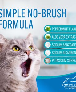 EBPP Advanced Pet Dental Care Water Additive - Premium Cat & Dog Dental Care and Dog Breath Freshener - No Brush Formula Tartar & Plaque Remover for Dogs Teeth 28 81J1dzpytL
