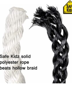 Safe Kidz Cargo Climbing Net, 100% Polyester Rope Ladder, 96" L x 30" W + Drill Bit & Instructions Regular 22 81J219pObUL