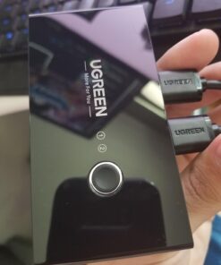 UGREEN USB Switch Selector 2 Computers Sharing 4 USB Devices USB 2.0 Peripheral Switcher Box Hub for Mouse Keyboard Scanner Printer PCs with One-Button Swapping and 2 Pack USB A to A Cable 59 81J2mxAMOsL