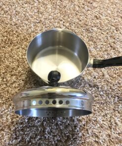 Farberware Classic Stainless Steel 1-Quart Covered Straining Saucepan, Silver Saucepan w/ Straining Lid (1 Quart) 22 81J4ikFhjJL