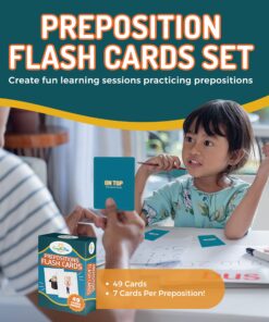 Prepositions, Emotions & Action Verbs Flash Cards Set - 149 Educational Photo Cards with Learning Games - for Toddlers, Adults, Preschool Prep, Speech Therapy Materials and ESL Teaching Materials 10 81J7o4OE6bL