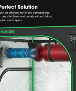 VIVOSUN D4 4 Inch 195 CFM Inline Duct Ventilation Fan HVAC Vent Blower for Hydroponics Grow Tent 29 81J7uUI4sZL
