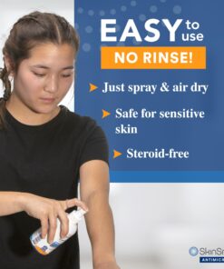 SkinSmart Antimicrobial Eczema Therapy with Hypochlorous Acid, Removes Bacteria so Skin Can Heal, for Adults, Kids and Seniors, 8 Ounce Clear Spray 8 Fl Oz (Pack of 1) 28 81J9NcnEmiL